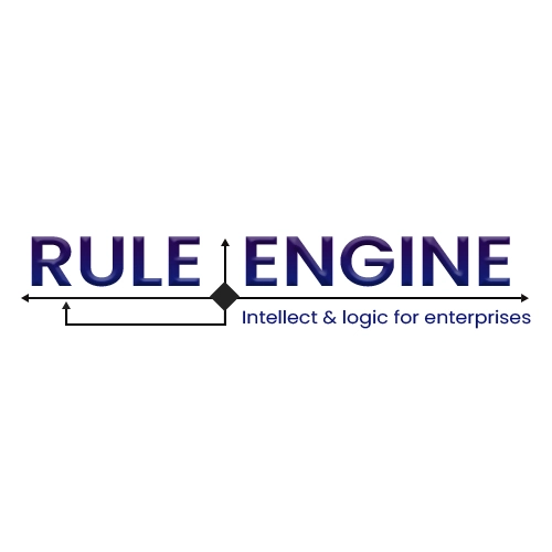 Rule Engine logo representing a decision management platform for enterprise logic and automation.